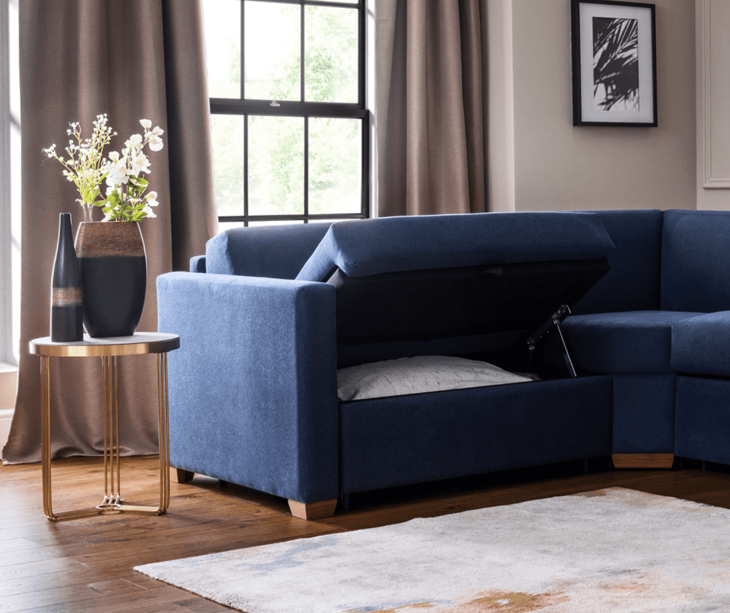 sofa beds with storage arms